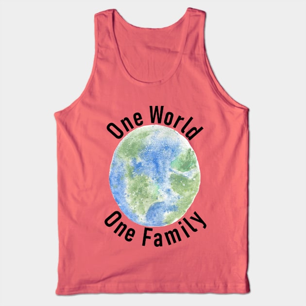 One World One Family Tank Top by Lunar Scrolls Design